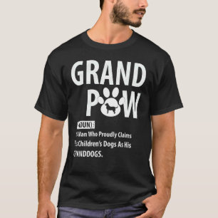 Camiseta Melhor Vovô De Cachorro De Vovô Roupa Retro Grand
