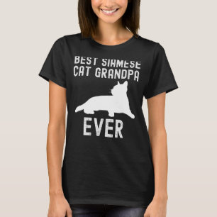 Camiseta Melhor Vovô De Gato Siamês Nunca Dia Do Pai