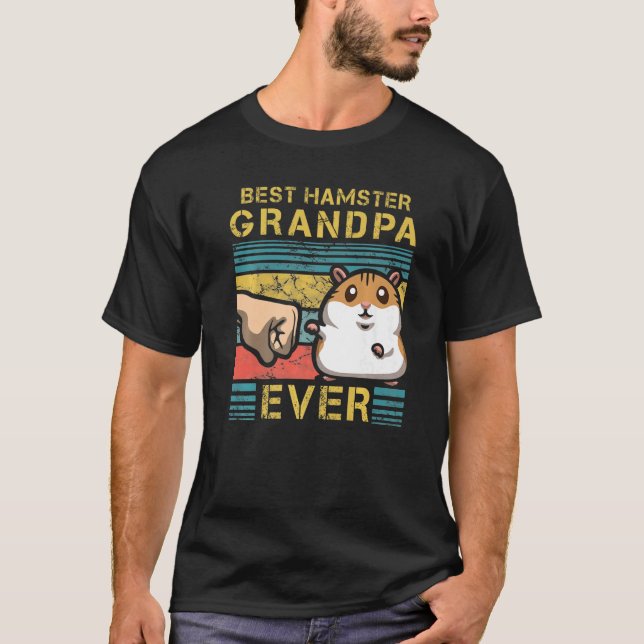 Camiseta Melhor Vovô De Hamster Alguma Vez Pai De Hammy Pap (Frente)