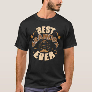 Camiseta Melhor vovô de sempre - Ilustração de Chapéu e