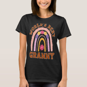 Camiseta Melhor vovó do mundo, bom arco-íris, orgulhoso vov