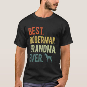 Camiseta Melhor Vovó Doberman Nunca Cachorro Dia das Mães