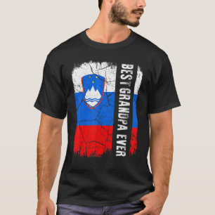 Camiseta Melhor vovô esloveno que nunca a Eslovênia bandeir