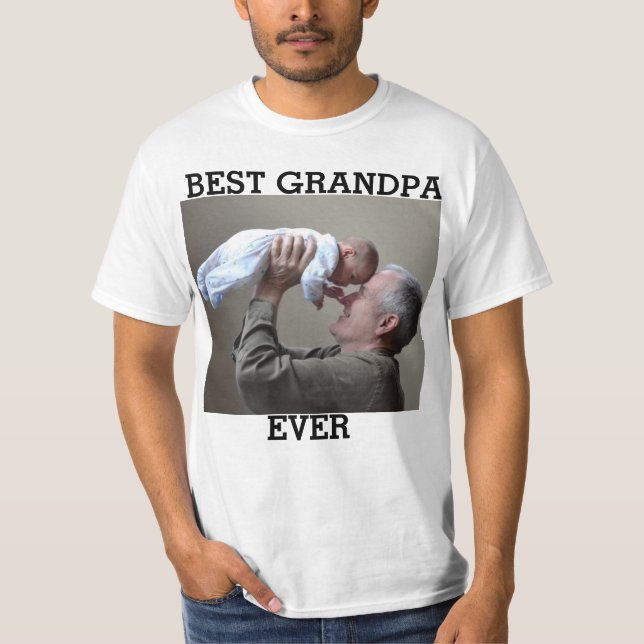 Camiseta Melhor Vovô Já Criou Foto Personalizada (Frente)