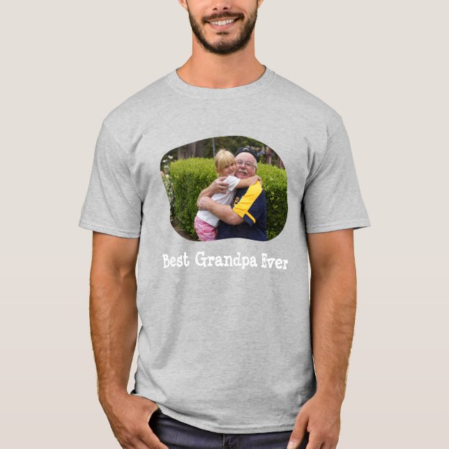 Camiseta Melhor Vovô já fez upload de sua foto horizontal (Frente)
