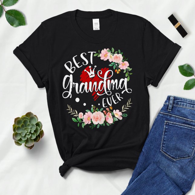 Camiseta Melhor Vovó, Meninas, Flor (Criador carregado)