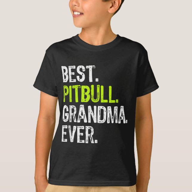 Camiseta Melhor vovó Pitbull do Cachorro (Frente)