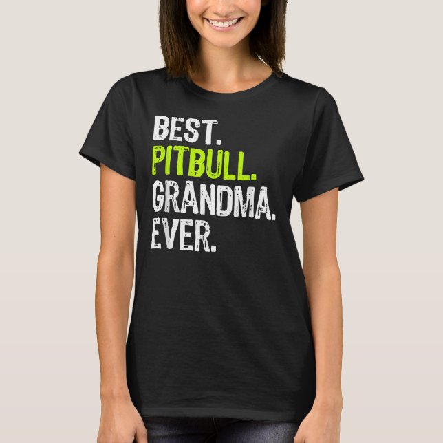 Camiseta Melhor vovó Pitbull do Cachorro (Frente)