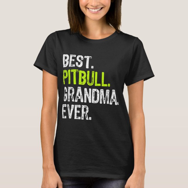 Camiseta Melhor vovó Pitbull do Cachorro (Frente)