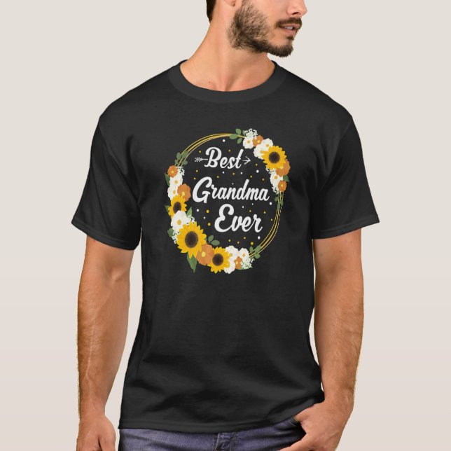 Camiseta Melhor vovó que Flores Gardener (Frente)