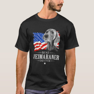 Camiseta Melhor Weimaraner Pai de Todos os Tempos Bandeira