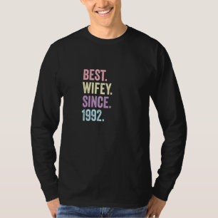Camiseta Melhor Wifey desde 1992 30 Casamento 30