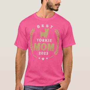Camiseta Melhor Yorkie Mãe 2023 Cute Yorkshire Terrier Dog 