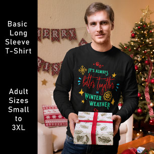 Camiseta Melhore sempre junto em Xmas do tempo do inverno,