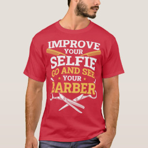 Camiseta Melhore seu presente de Barber Engraçado Selfie