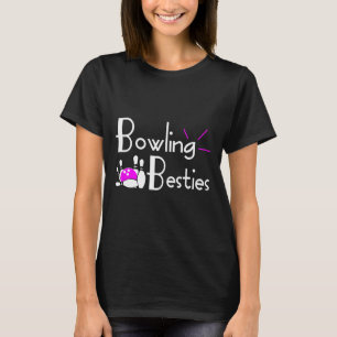 Camiseta Melhores Amigas de Boliche Liga Feminina de Amigos
