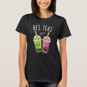 Camiseta Melhores Amigas do Chá Bubble Tea Boba Fofo Melhor