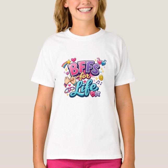 Camiseta Melhores Amigas para Sempre – Amigas Inseparáveis (Frente)