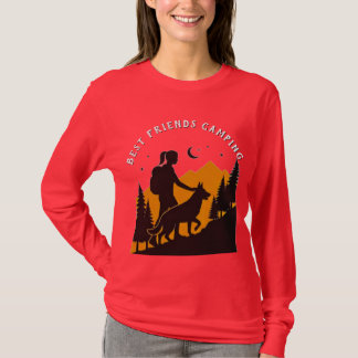 Camiseta Melhores amigos acampando