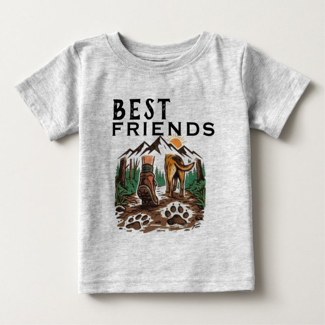 Camiseta Melhores amigos acampando (Frente)