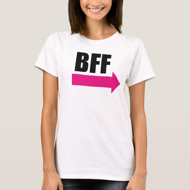 Camiseta Melhores amigos adequados que combinam (BFF) para (Frente)