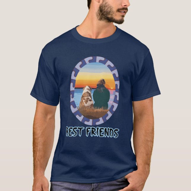 Camiseta MELHORES AMIGOS ASSISTINDO PRESENTE DO SUNSET Man (Frente)
