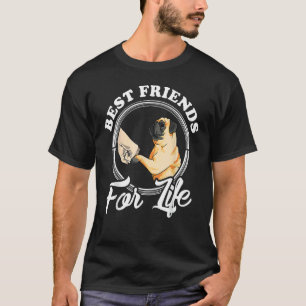 Camiseta Melhores Amigos Cães Pugs Para Meninos do Papai An