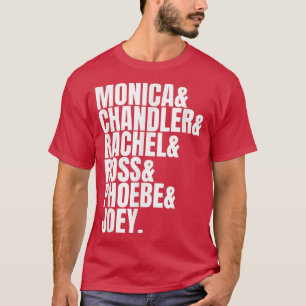 Camiseta Melhores Amigos Como Rachel Ross Joey Monica Chand