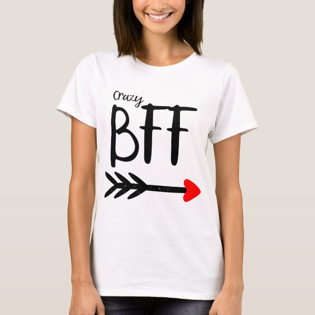 Camiseta Melhores amigos da amizade da seta de BFF que (Frente)