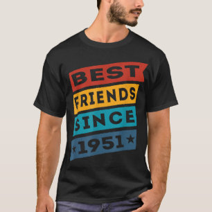Camiseta Melhores Amigos Desde Besties BFF 1951