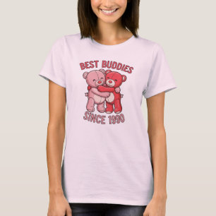 Camiseta Melhores Amigos Desde Urso de 1990