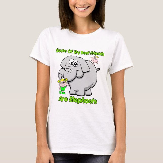 Camiseta Melhores amigos do elefante (Frente)