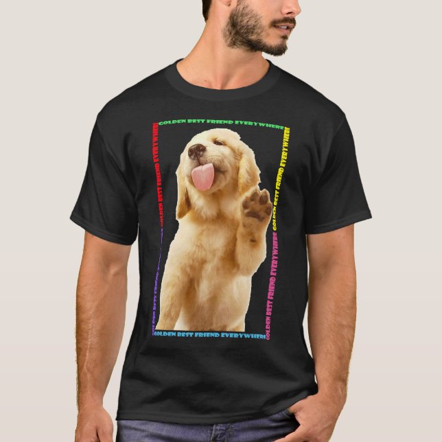Camiseta Melhores Amigos do ouro Retriever (Frente)