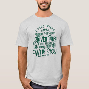 Camiseta Melhores Amigos e Aventuras de Excelente - Cotaçõe