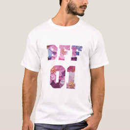 Camiseta Melhores amigos Flor para 3 - BFF 01