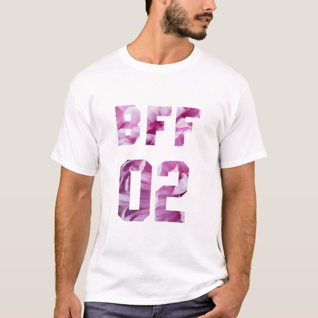 Camiseta Melhores amigos Flor para 3 - BFF 02 (Frente)
