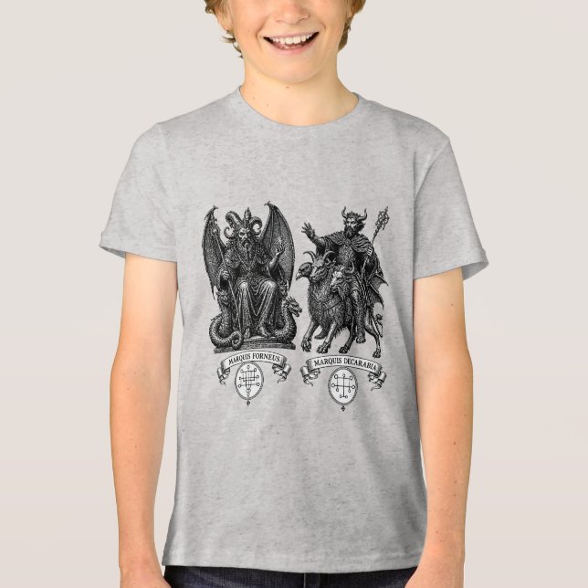 Camiseta Melhores Amigos Forneus e Decarabia (Frente)