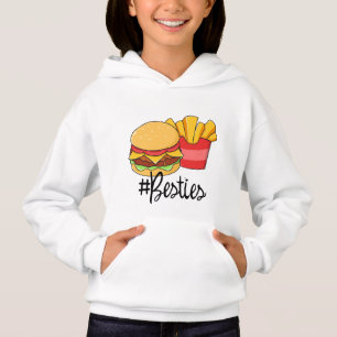 Camiseta Melhores Amigos Hamburger Batata Frita Moletom - C