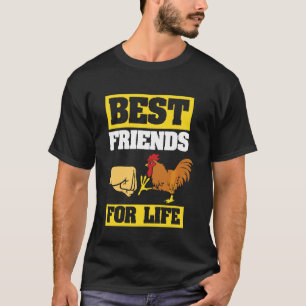 Camiseta Melhores Amigos Humano Galinha Punho E Garra Galin