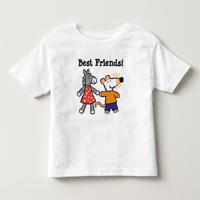 Camiseta Melhores amigos Maisy e mãos Dotty da posse (Frente)