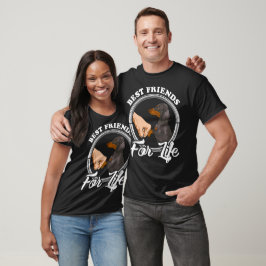 Camiseta Melhores Amigos Para a Vida Humano e Cachorro