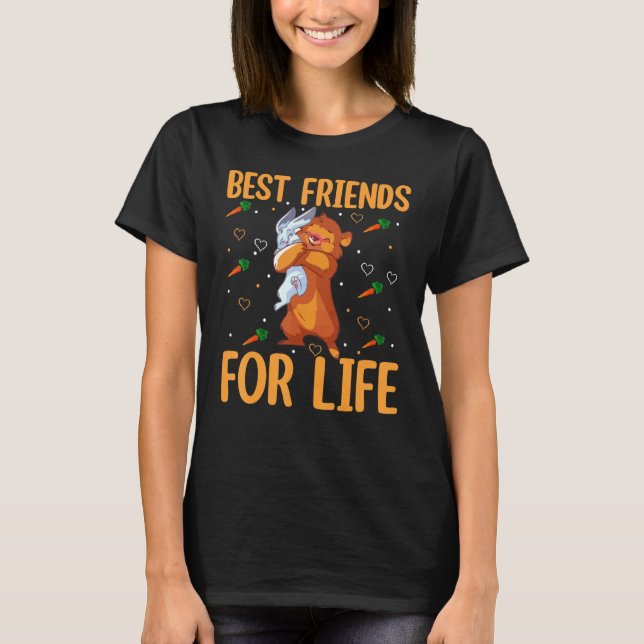 Camiseta Melhores Amigos Para O Beaver Da Vida E A Caçadora (Frente)