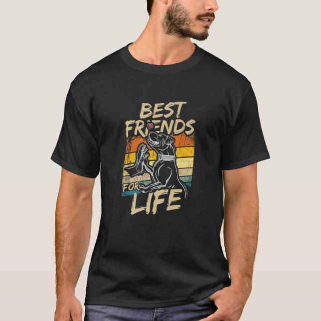 Camiseta Melhores Amigos Para O Cachorinho Boxer (Frente)