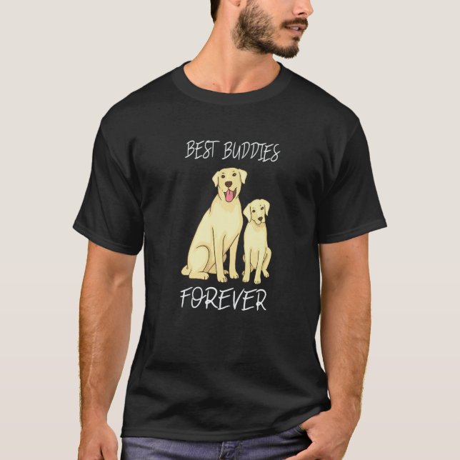 Camiseta Melhores Amigos Para Sempre Cachorro Lab Mãe  Labr (Frente)