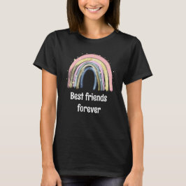 Camiseta Melhores amigos para sempre estrelas arco-íris dou