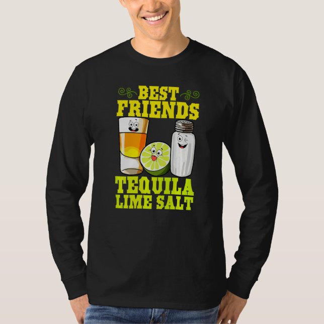 Camiseta Melhores Amigos Tequila Lima Sal Bebida Mexicana C (Frente)
