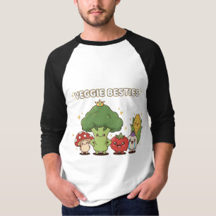 Camiseta Melhores Amigos Vegetais   Desenho Animado Kawaii 