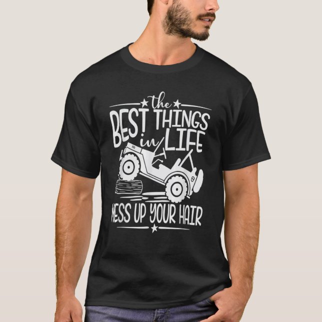 Camiseta Melhores Coisas da Vida Desmancha o Cabelo Diversã (Frente)
