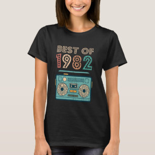 Camiseta Melhores De 1982 Fita De Aniversário De 42 Anos Re