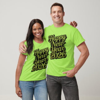 Camiseta Melhores Desejos de Feliz Ano Novo 2026 para Amigo